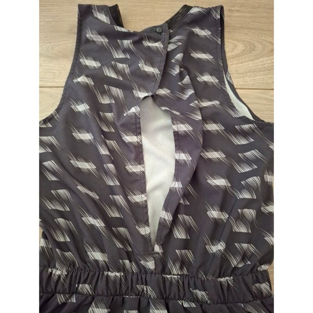 Zella Getaway Blouson Romper, Women's XS, Black Halide Geo Print - Picture 7 of 8